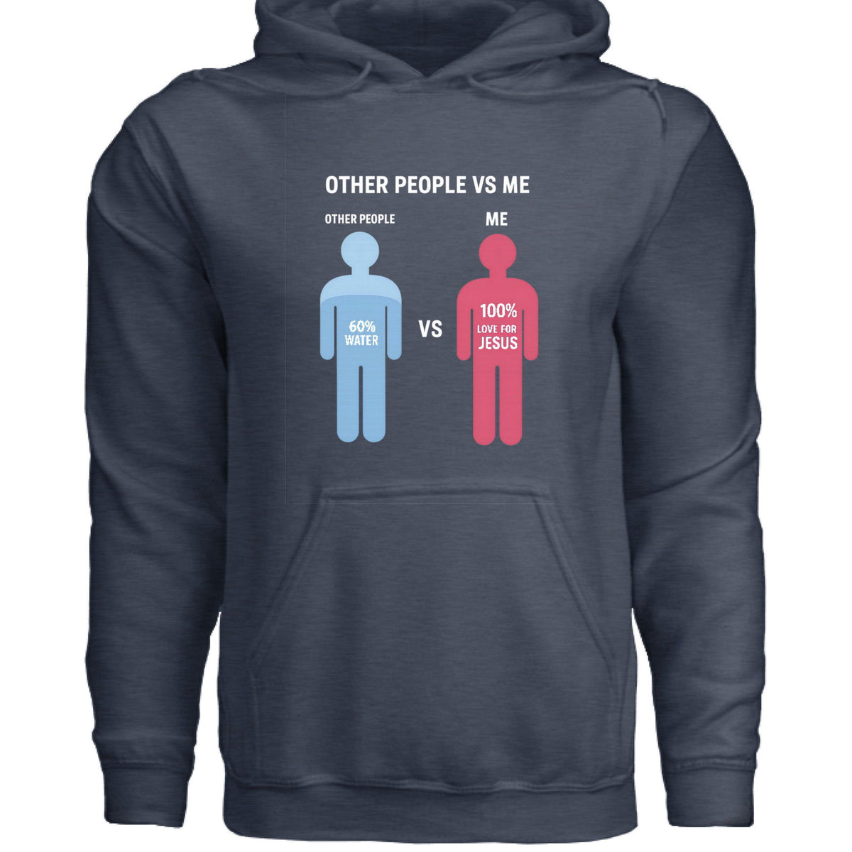 Other People Vs Me Funny Unisex Christian Hooded Pullover Sweatshirt - ClaimedbyGodDesigns