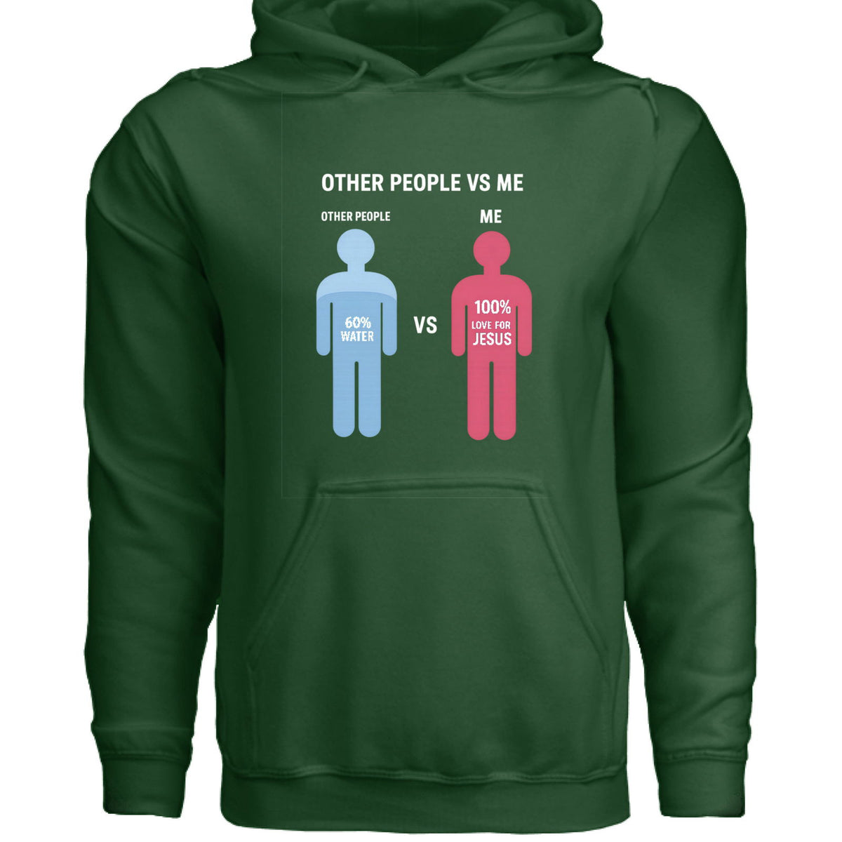Other People Vs Me Funny Unisex Christian Hooded Pullover Sweatshirt - ClaimedbyGodDesigns