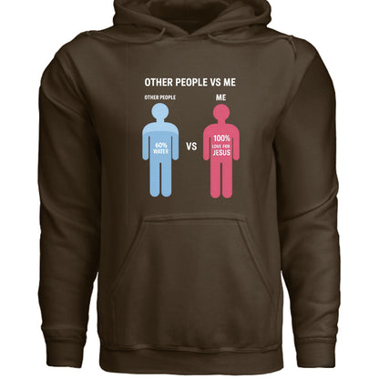 Other People Vs Me Funny Unisex Christian Hooded Pullover Sweatshirt - ClaimedbyGodDesigns