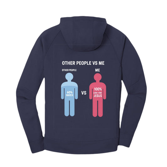 Other People Vs Me Funny Unisex Premium Christian Fleece Pullover Hooded Sweatshirt - ClaimedbyGodDesigns