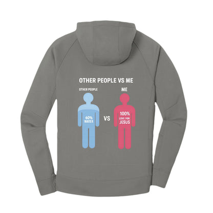 Other People Vs Me Funny Unisex Premium Christian Fleece Pullover Hooded Sweatshirt - ClaimedbyGodDesigns