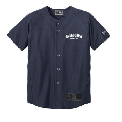 Overcomer Youth Christian Full-Button Jersey - ClaimedbyGodDesigns
