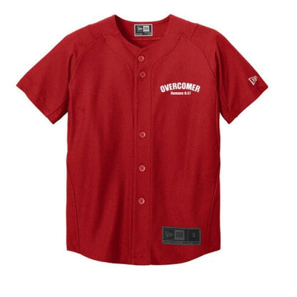 Overcomer Youth Christian Full-Button Jersey - ClaimedbyGodDesigns