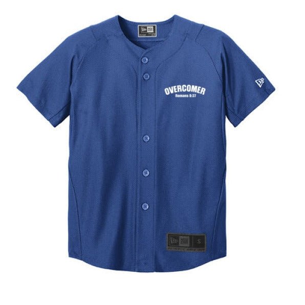 Overcomer Youth Christian Full-Button Jersey - ClaimedbyGodDesigns