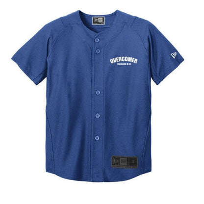 Overcomer Youth Christian Full-Button Jersey - ClaimedbyGodDesigns