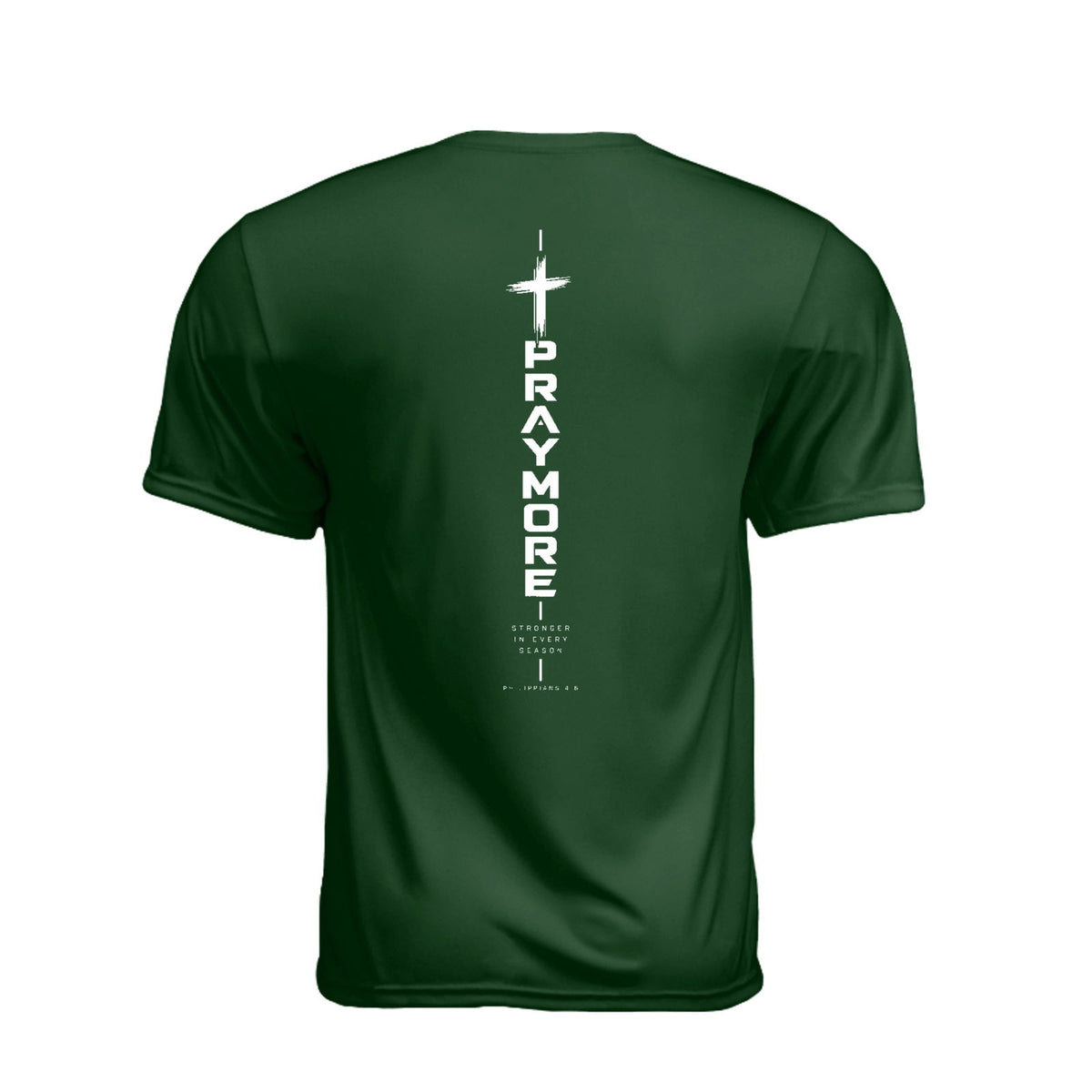 PRAY MORE Unisex Christian Gym T-Shirt | Philippians 4:6 - Claimed by God Designs
