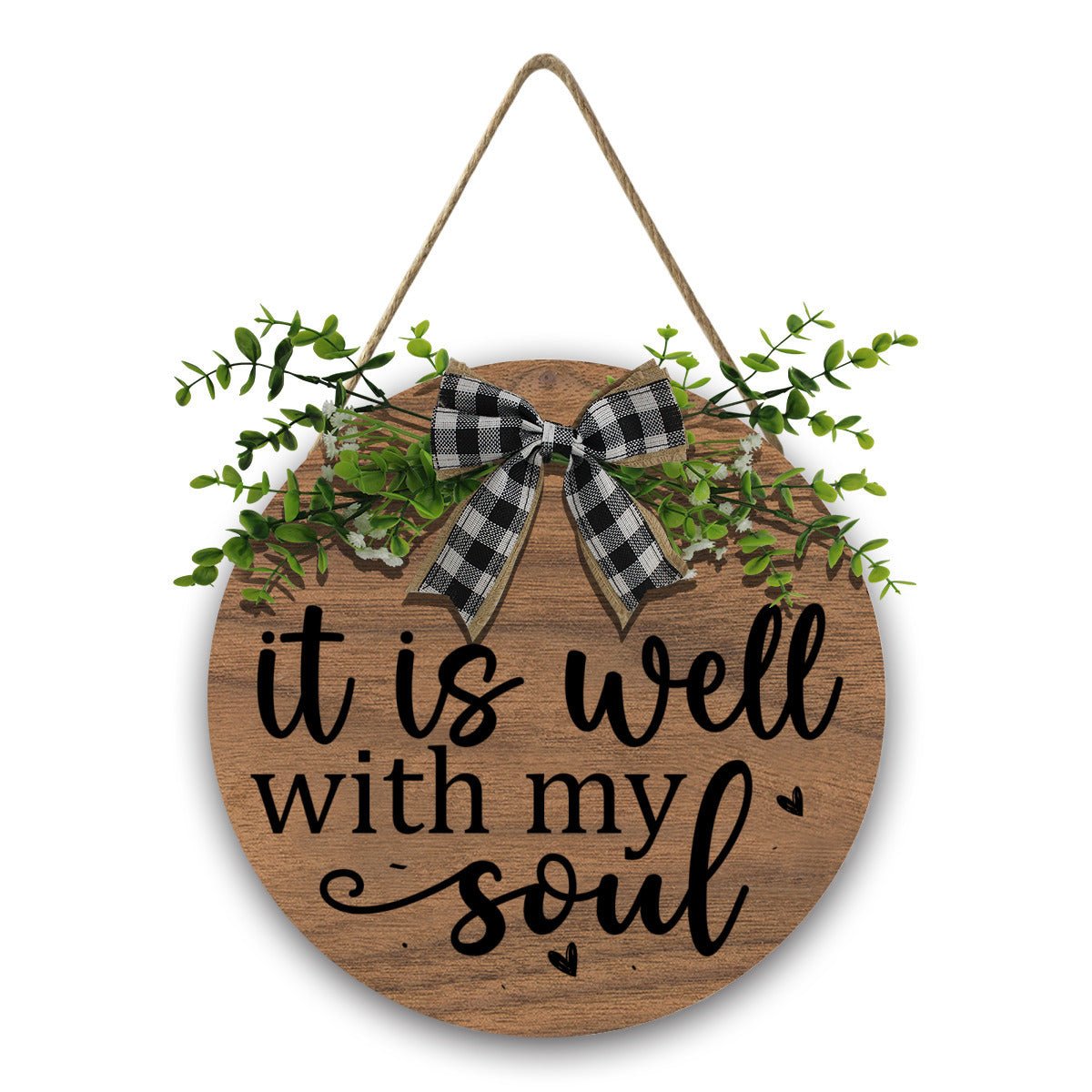 It Is Well With My Soul Christian Wooden Hanging Sign - ClaimedbyGodDesigns