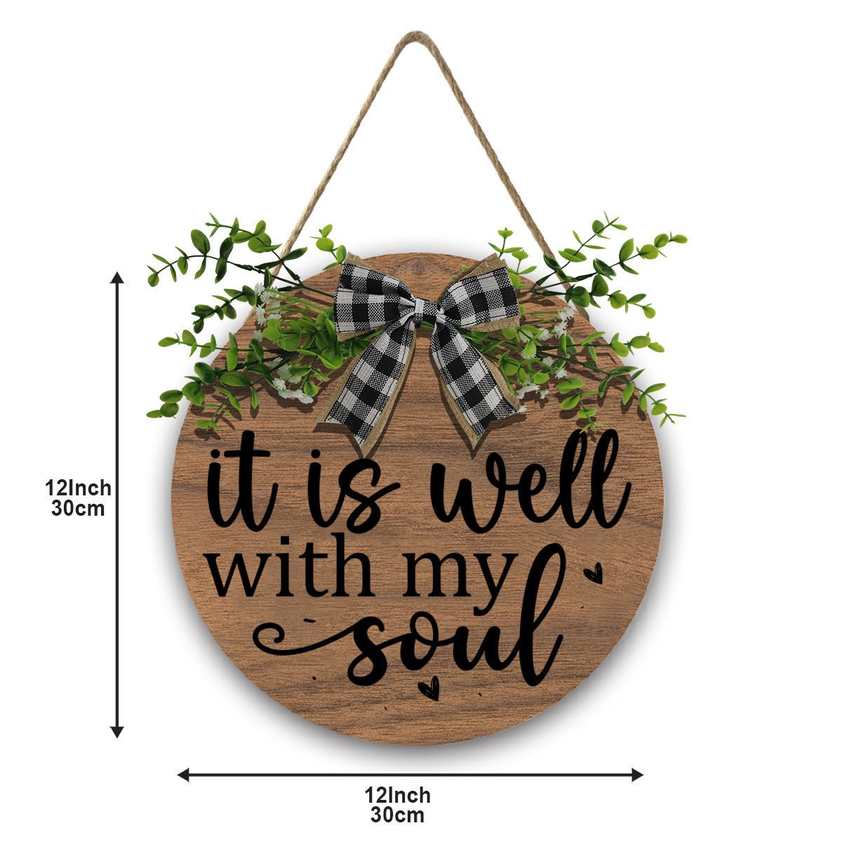 It Is Well With My Soul Christian Wooden Hanging Sign - ClaimedbyGodDesigns