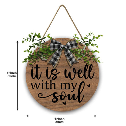 It Is Well With My Soul Christian Wooden Hanging Sign - ClaimedbyGodDesigns