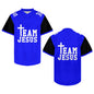 His Team Football Jersey - Unisex Christian Short Sleeve V-Neck Shirt | Faith-Inspired Sportswear