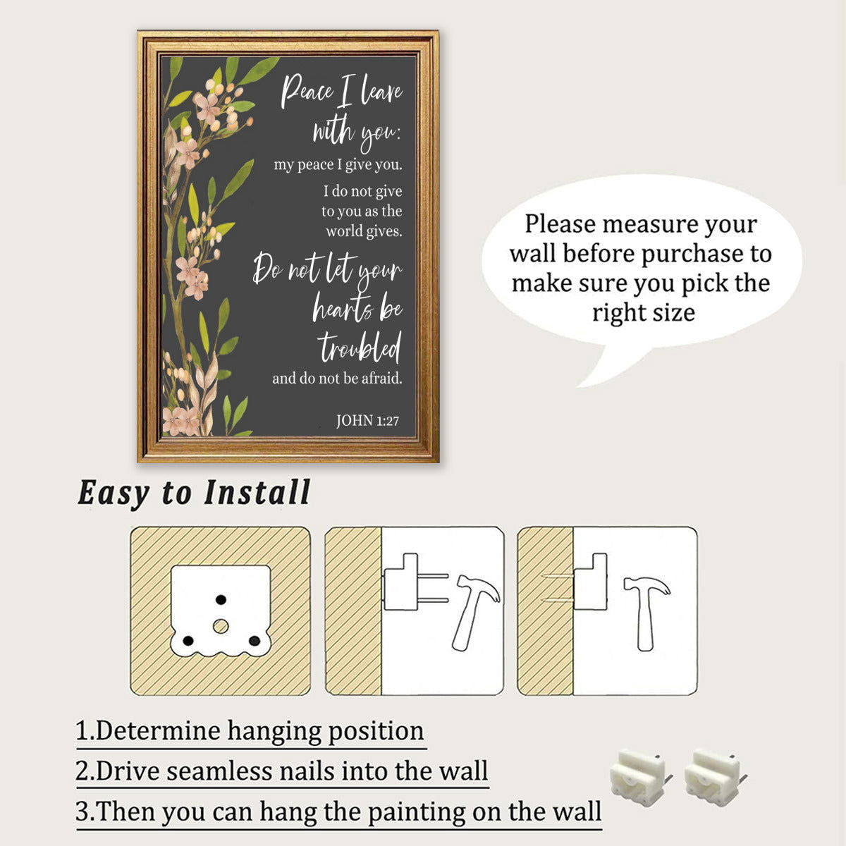 Peace I Leave With You Christian Canvas - ClaimedbyGodDesigns