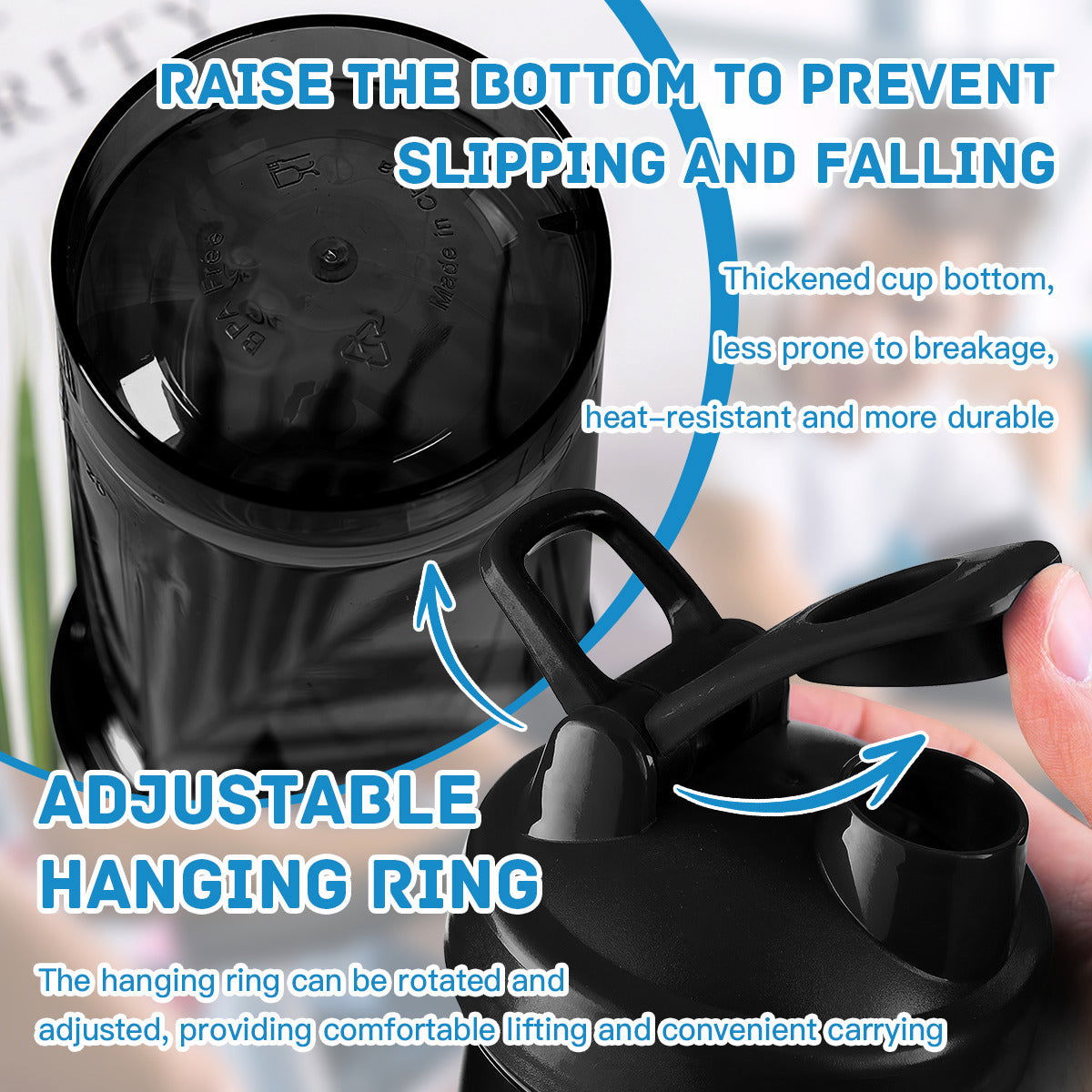 Powered By Prayer Christian Fitness Protein Shake Bottle - ClaimedbyGodDesigns