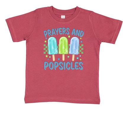 Prayers and Popsicles Toddler Christian T-shirt - ClaimedbyGodDesigns