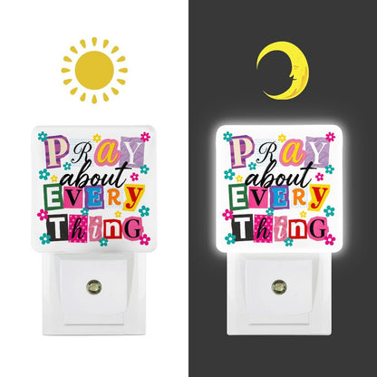 Pray About Everything Christian Night Light For Kids - ClaimedbyGodDesigns