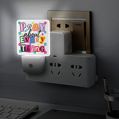 Pray About Everything Christian Night Light For Kids - ClaimedbyGodDesigns