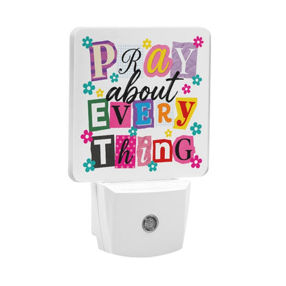 Pray About Everything Christian Night Light For Kids - ClaimedbyGodDesigns