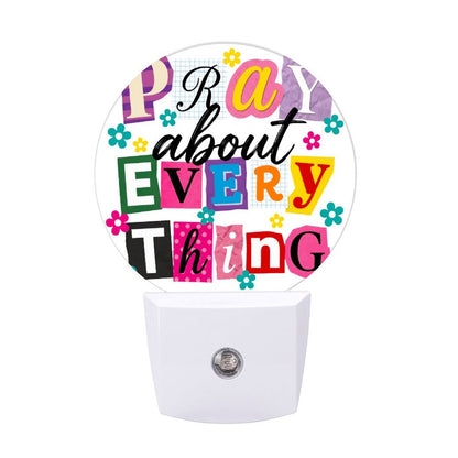 Pray About Everything Christian Night Light For Kids - ClaimedbyGodDesigns