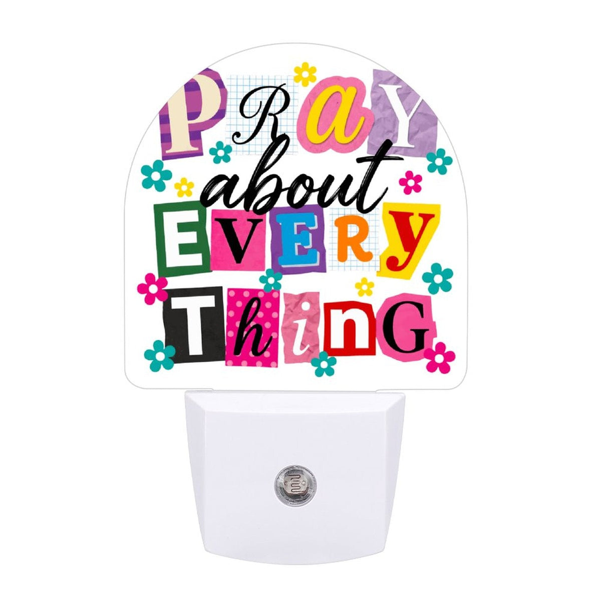 Pray About Everything Christian Night Light For Kids - ClaimedbyGodDesigns