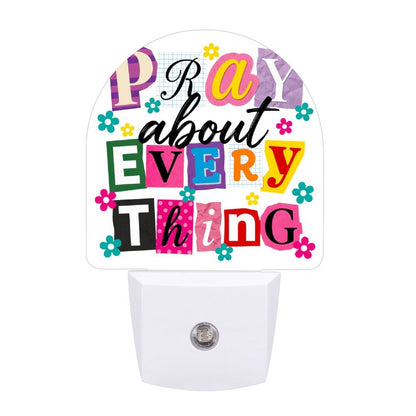 Pray About Everything Christian Night Light For Kids - ClaimedbyGodDesigns