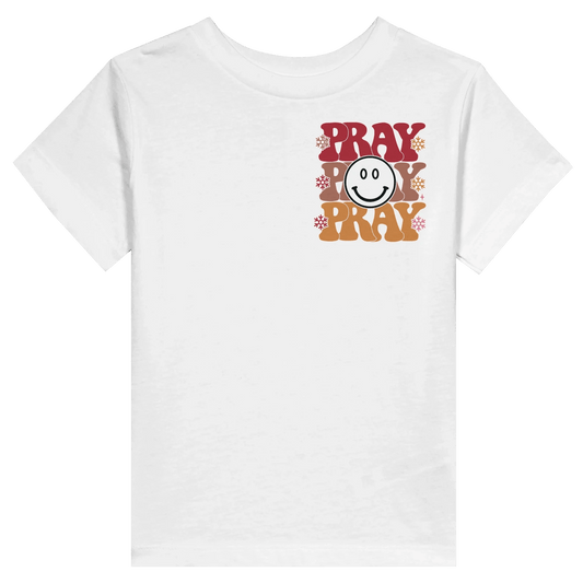 Pray Christian Toddler Staple T-Shirt - ClaimedbyGodDesigns