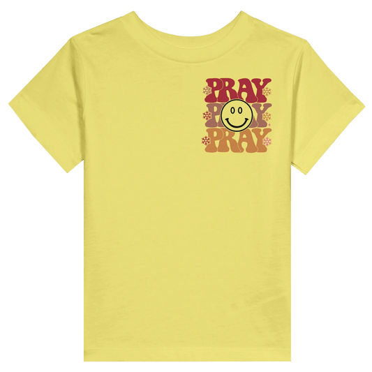 Pray Christian Toddler Staple T-Shirt - ClaimedbyGodDesigns