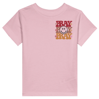 Pray Christian Toddler Staple T-Shirt - ClaimedbyGodDesigns