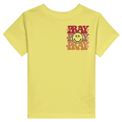 Pray Christian Toddler Staple T-Shirt - ClaimedbyGodDesigns