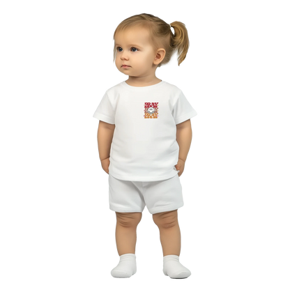 Pray Christian  Baby Crewneck T-shirt - ClaimedbyGodDesigns