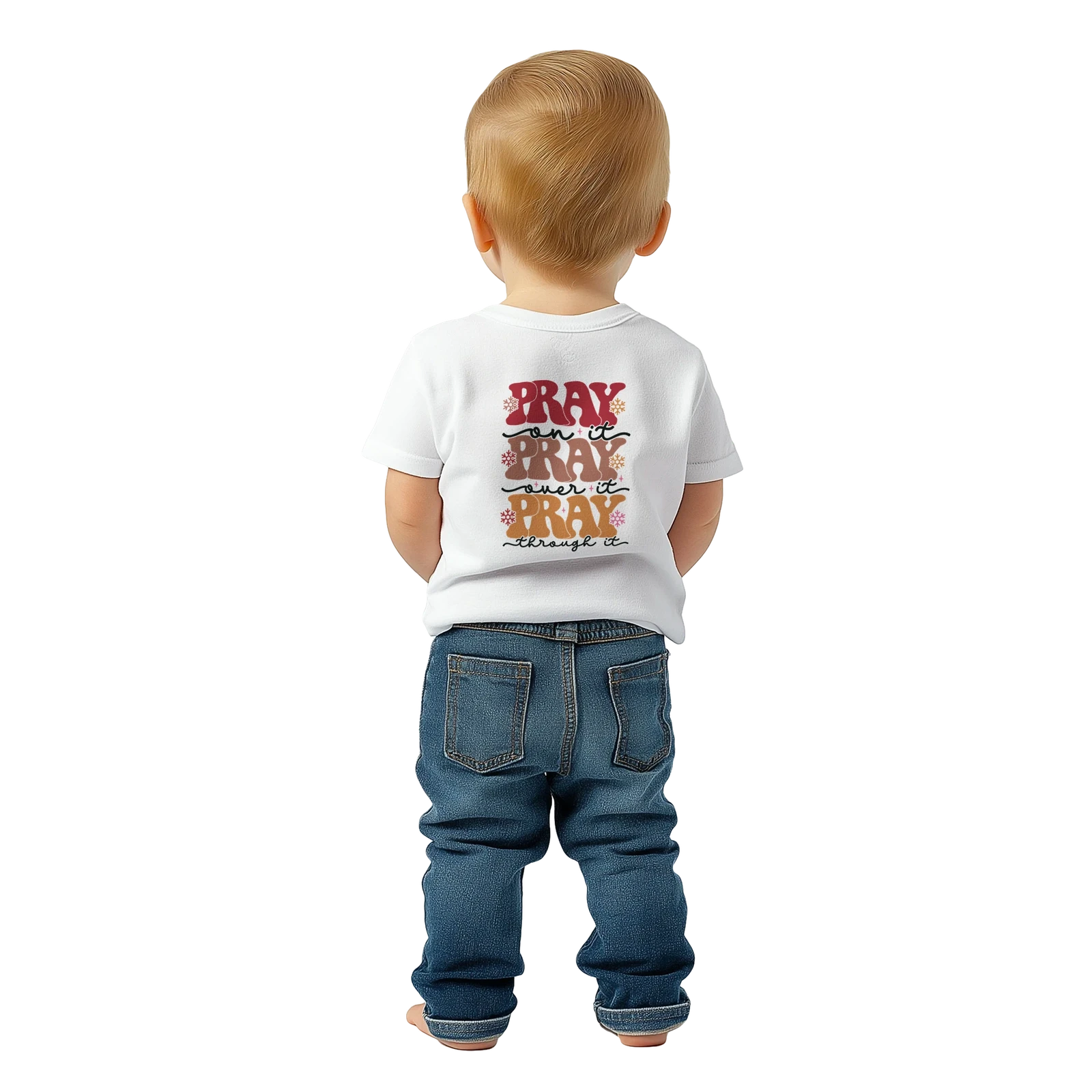 Pray Christian  Baby Crewneck T-shirt - ClaimedbyGodDesigns