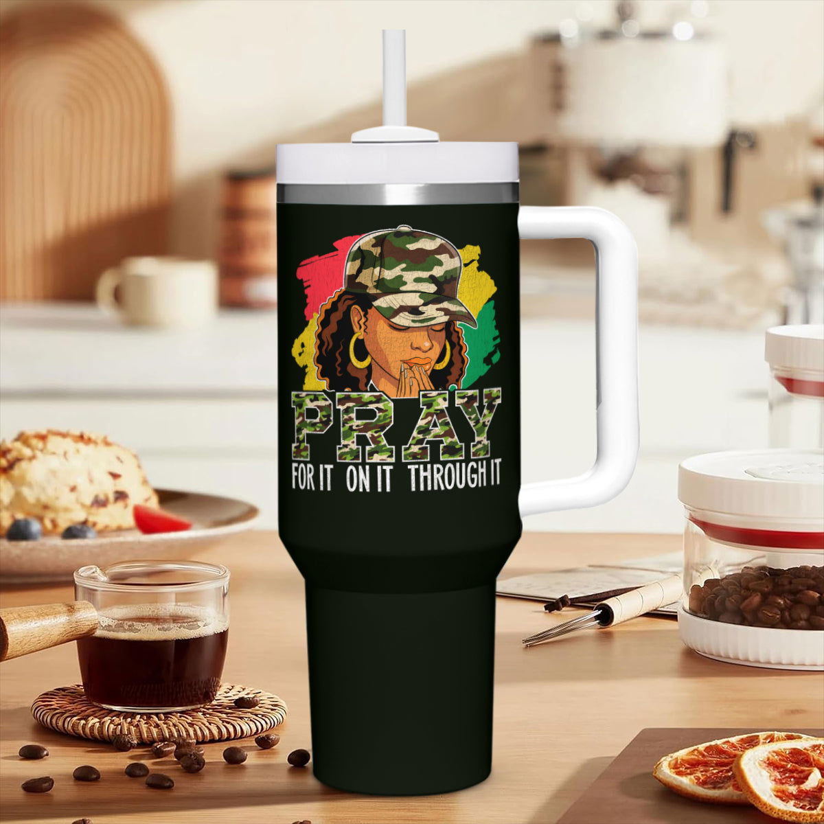 Pray For It Christian Stainless Steel Tumbler 40oz - ClaimedbyGodDesigns