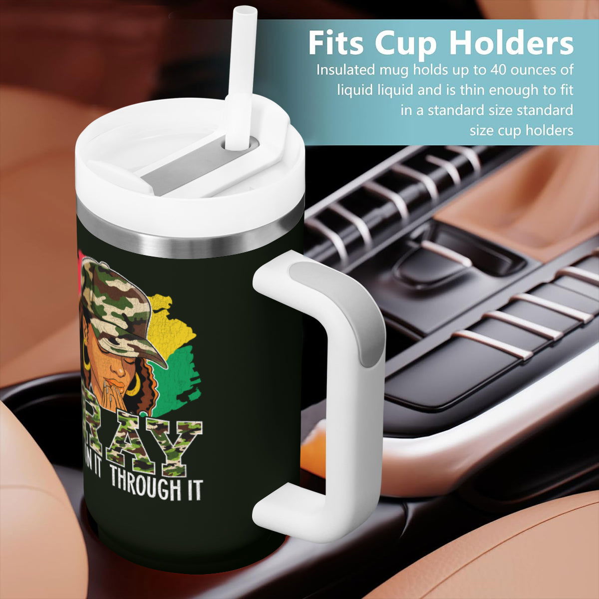 Pray For It Christian Stainless Steel Tumbler 40oz - ClaimedbyGodDesigns