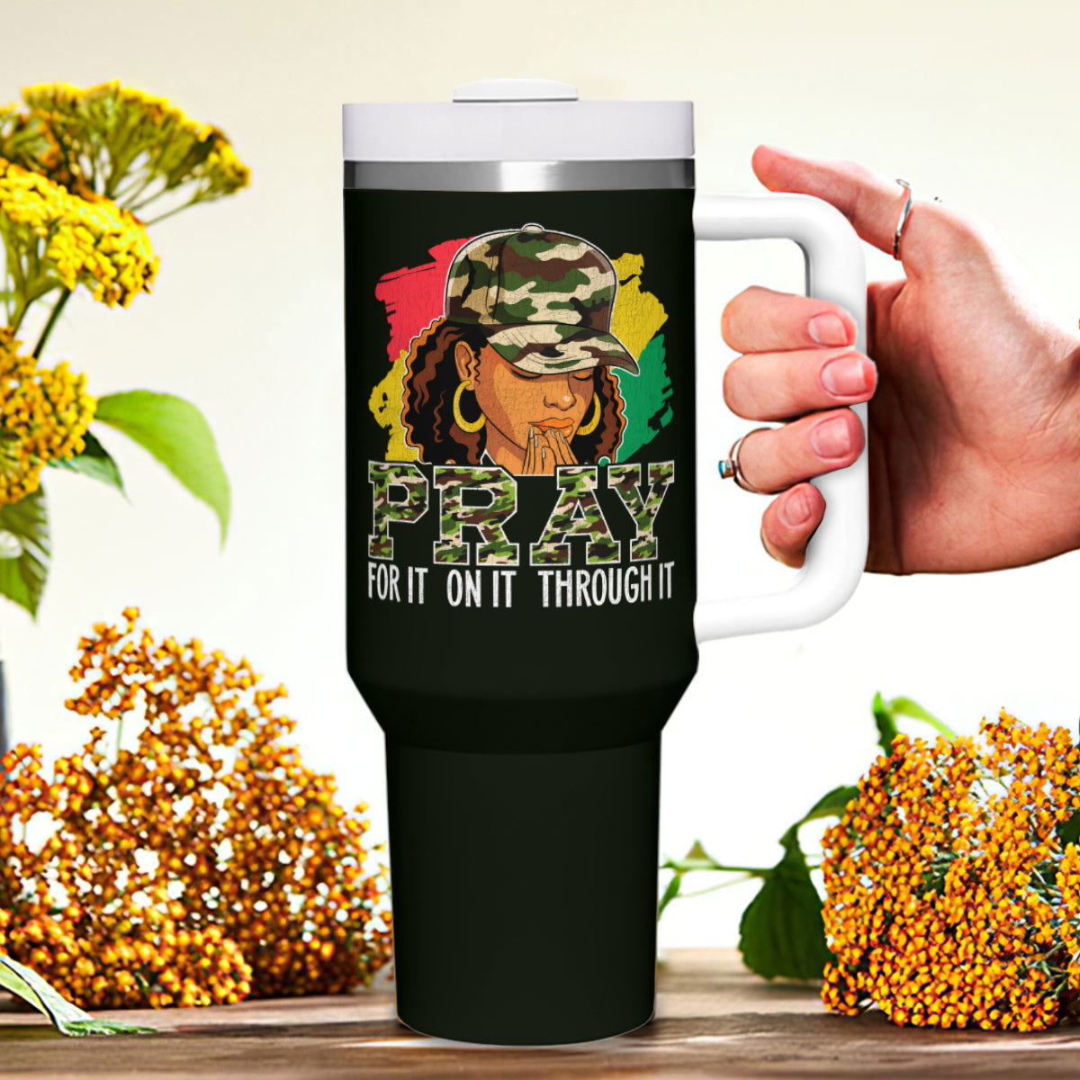 Pray For It Christian Stainless Steel Tumbler 40oz - ClaimedbyGodDesigns