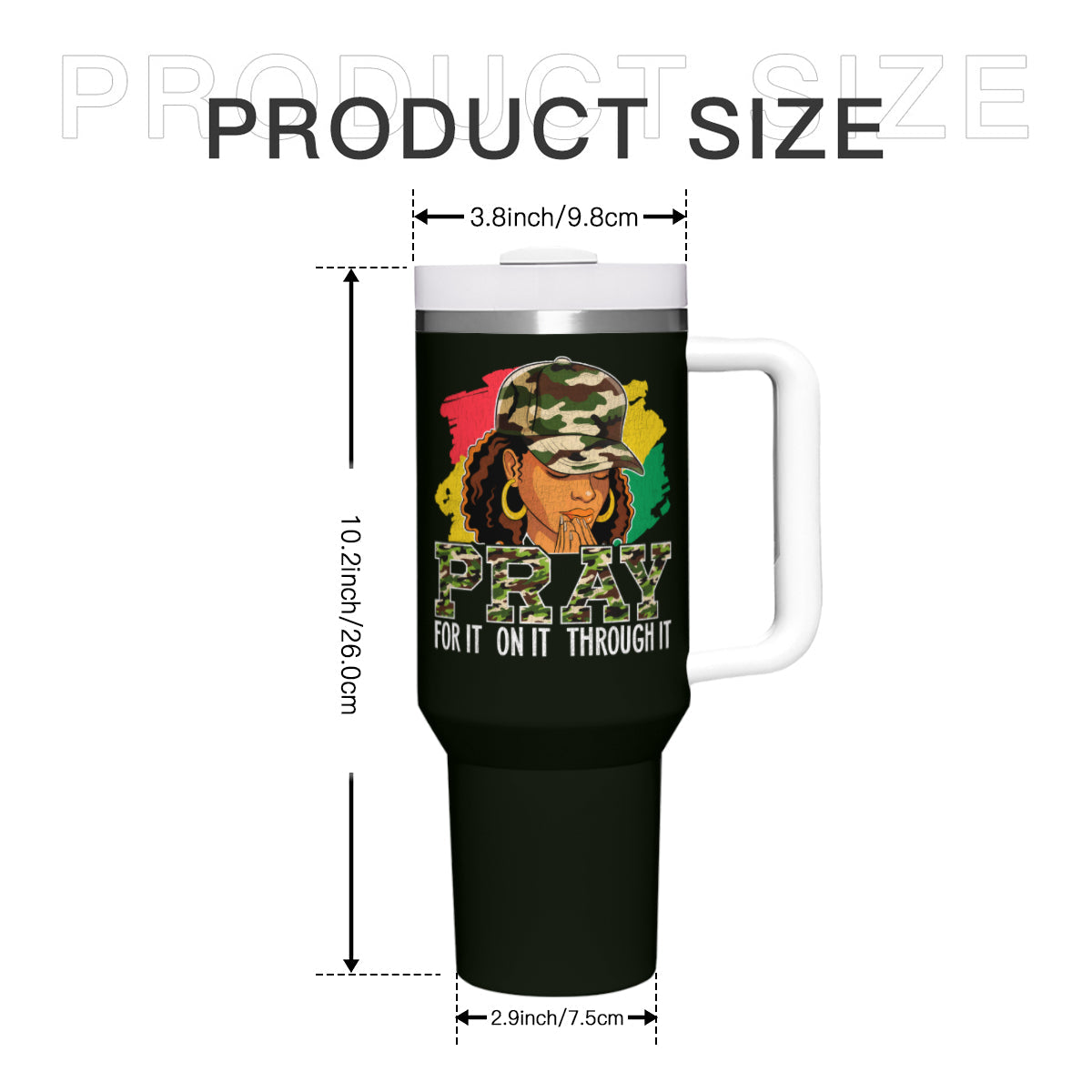 Pray For It Christian Stainless Steel Tumbler 40oz - ClaimedbyGodDesigns
