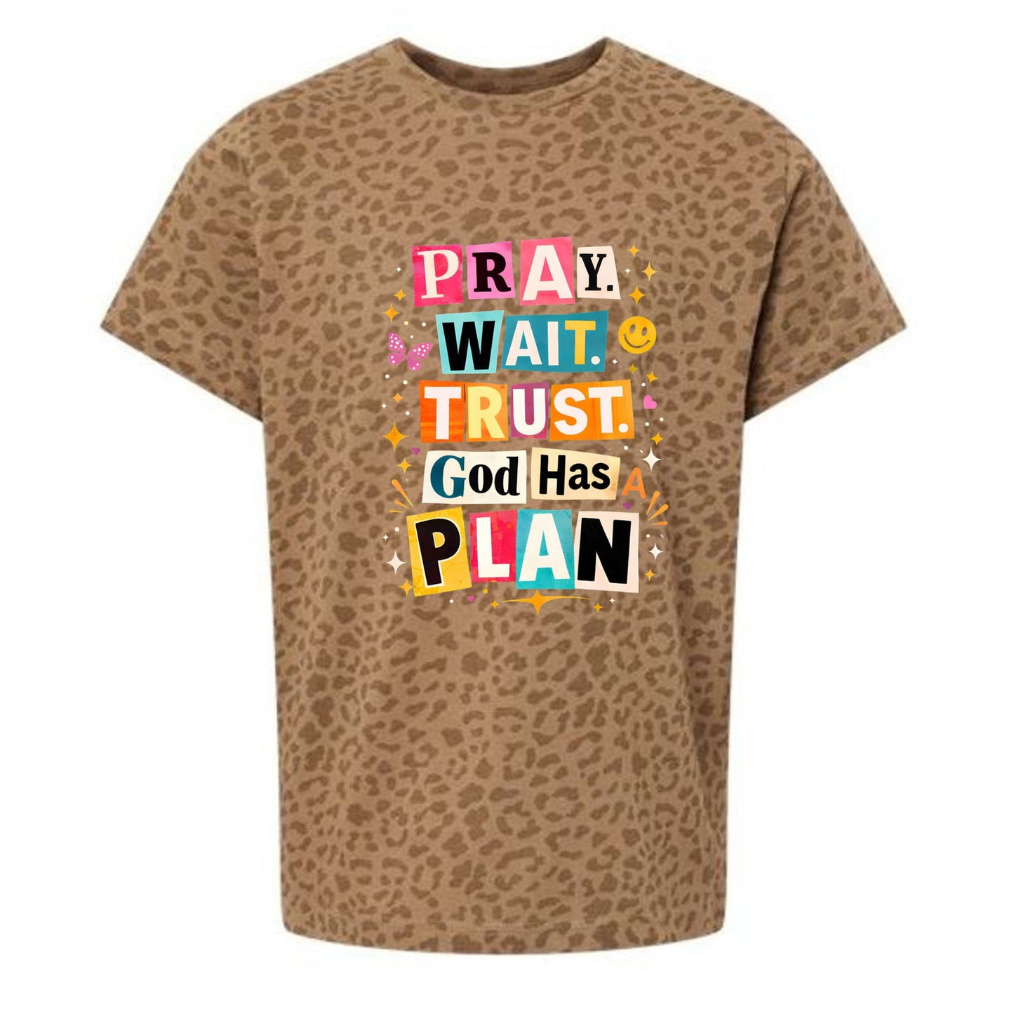 Pray Wait Trust God Has A Plan Toddler Christian T-shirt - ClaimedbyGodDesigns