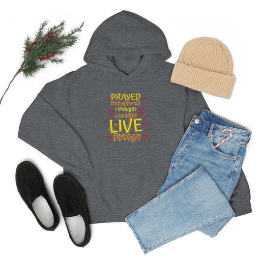 Prayed Through What I Thought I Couldn't Live Through Unisex Hooded Sweatshirt - ClaimedbyGodDesigns
