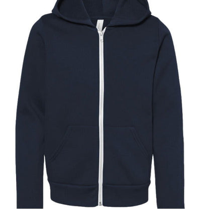 Prayed Up And Powered Up Youth Christian Sponge Fleece Full-Zip Hooded Sweatshirt - ClaimedbyGodDesigns