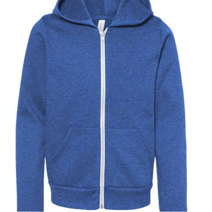 Prayed Up And Powered Up Youth Christian Sponge Fleece Full-Zip Hooded Sweatshirt - ClaimedbyGodDesigns