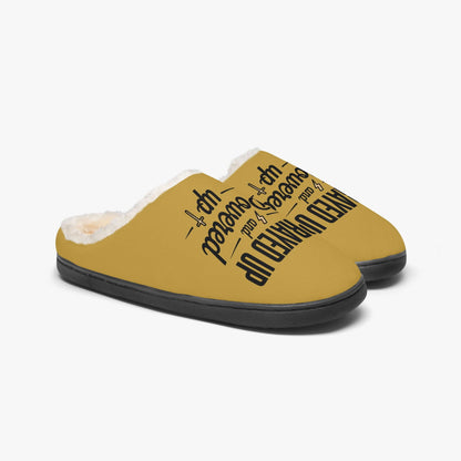 Prayed Up and Powered Up Christian Fluffy Bedroom Slippers - ClaimedbyGodDesigns