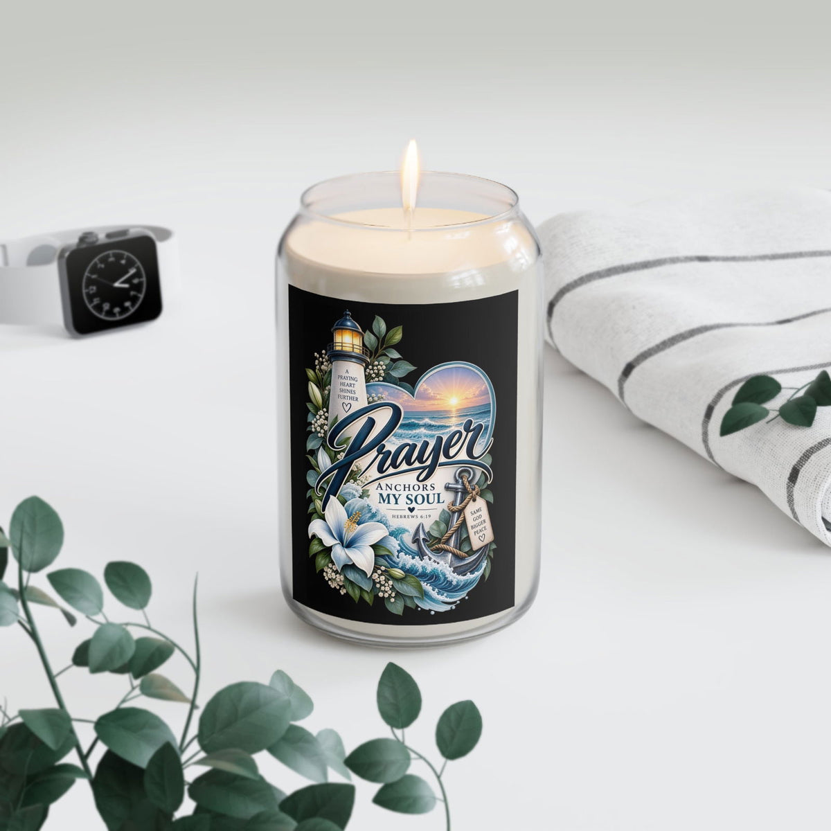 Prayer Anchors My Soul Scented Soy Candle - Claimed by God Designs