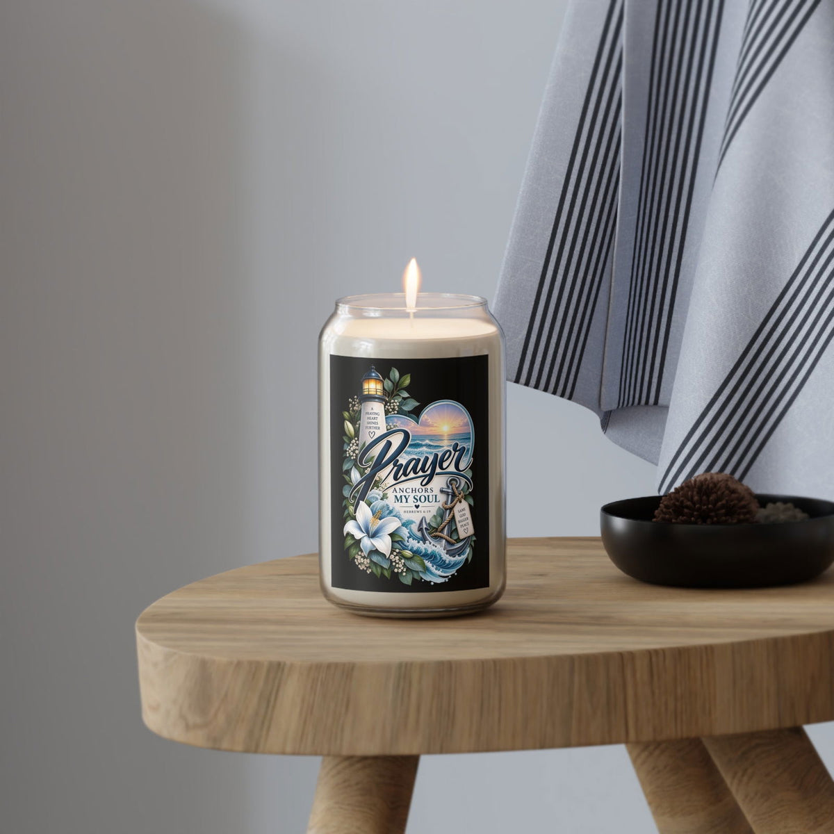 Prayer Anchors My Soul Scented Soy Candle - Claimed by God Designs