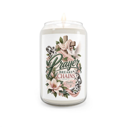 Prayer Breaks Chains Scented Soy Candle - Claimed by God Designs