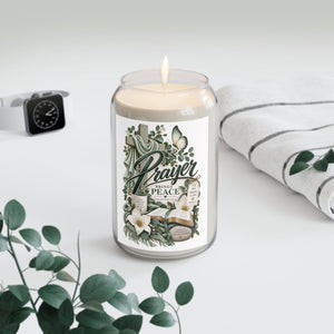 Prayer Brings Peace Scented Soy Candle - Claimed by God Designs