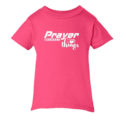 Prayer Changes Things Baby Christian T-shirt - ClaimedbyGodDesigns