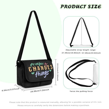 Prayer Changes Things Christian Kids Flap Crossbody Bag - ClaimedbyGodDesigns