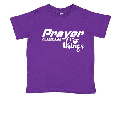 Prayer Changes Things Toddler Christian T-shirt - ClaimedbyGodDesigns