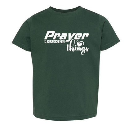 Prayer Changes Things Toddler Christian T-shirt - ClaimedbyGodDesigns