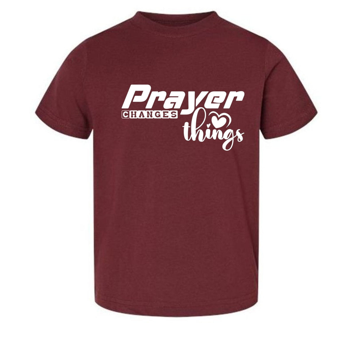 Prayer Changes Things Toddler Christian T-shirt - ClaimedbyGodDesigns