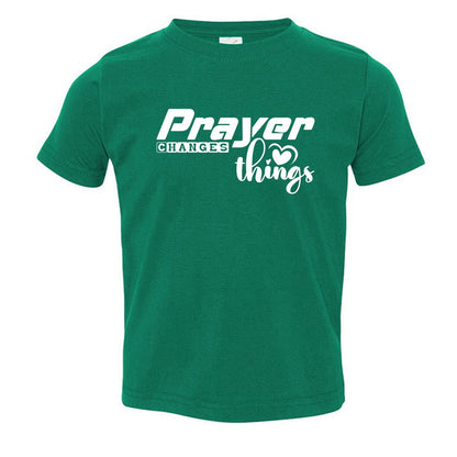 Prayer Changes Things Toddler Christian T-shirt - ClaimedbyGodDesigns