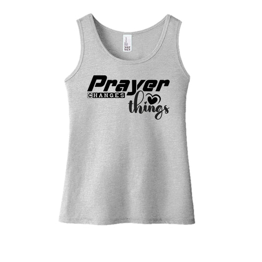 Prayer Changes Things Youth Christian Tank Top - ClaimedbyGodDesigns