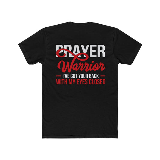 Prayer Warrior Unisex Cotton Crew Tee - Inspirational Faith Shirt - ClaimedbyGodDesigns